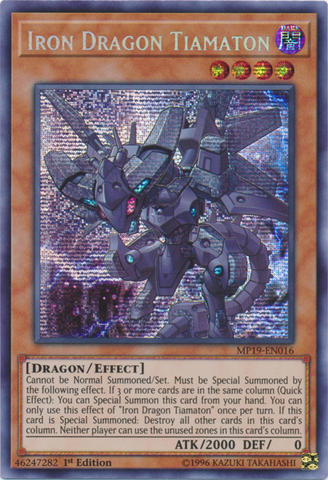 Iron Dragon Tiamaton [MP19-EN016] Prismatic Secret Rare