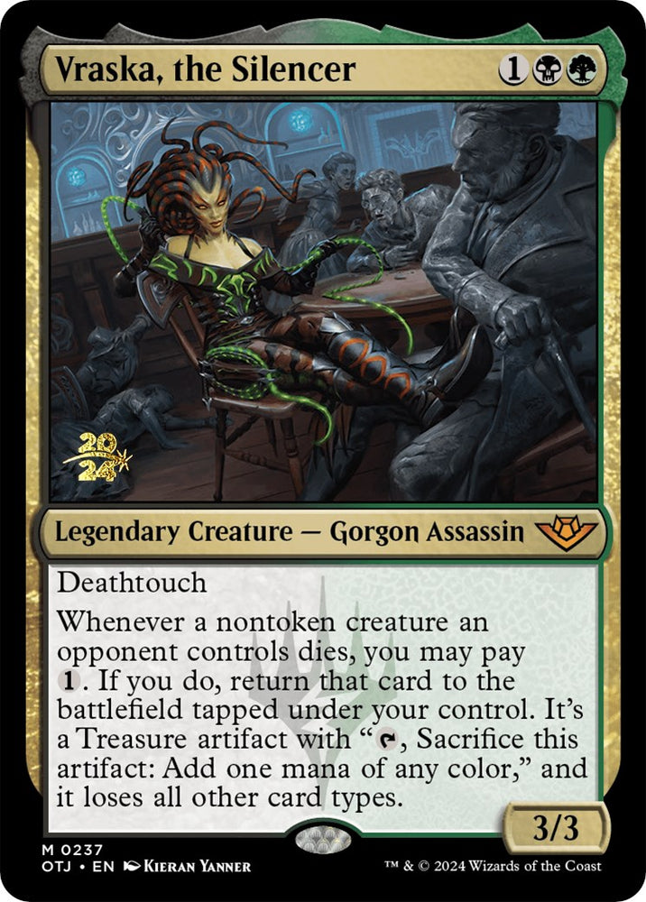 Vraska, the Silencer [Outlaws of Thunder Junction Prerelease Promos]