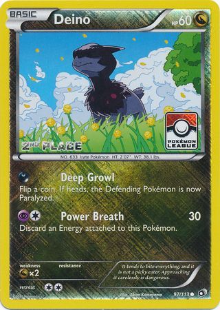 Deino (97/113) (League Promo 2nd Place) [Black & White: Legendary Treasures]