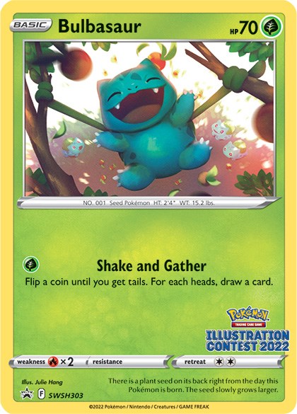 Bulbasaur (SWSH303) (Illustration Contest 2022) [Sword & Shield: Black Star Promos]