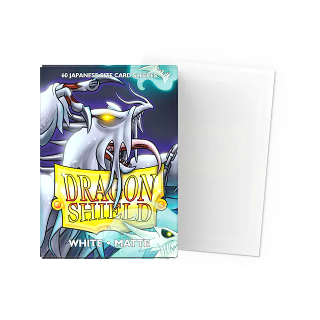 Dragonshield White - Matte Sleeves - Japanese Size