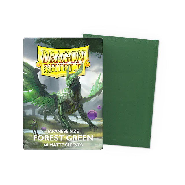 Dragonshield Forest Green - Matte Sleeves - Japanese Size